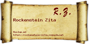 Rockenstein Zita névjegykártya