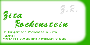 zita rockenstein business card